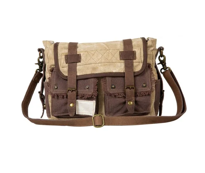 Myra Bag Vintage Patchwork Satchel Messenger Bag