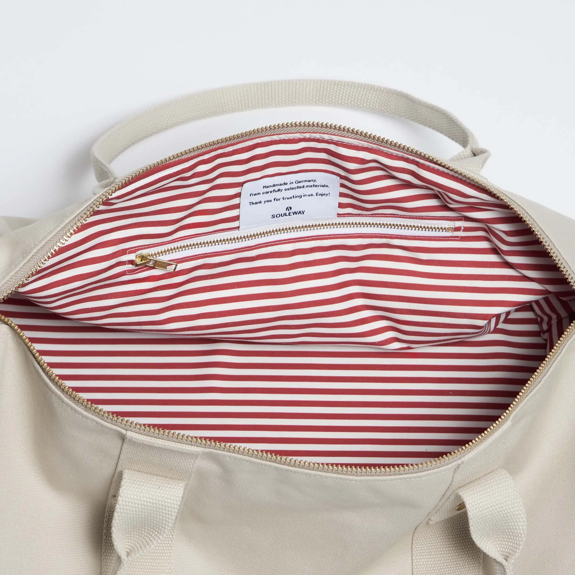Natural Cotton Canvas Vegan Weekender | Desert Sand