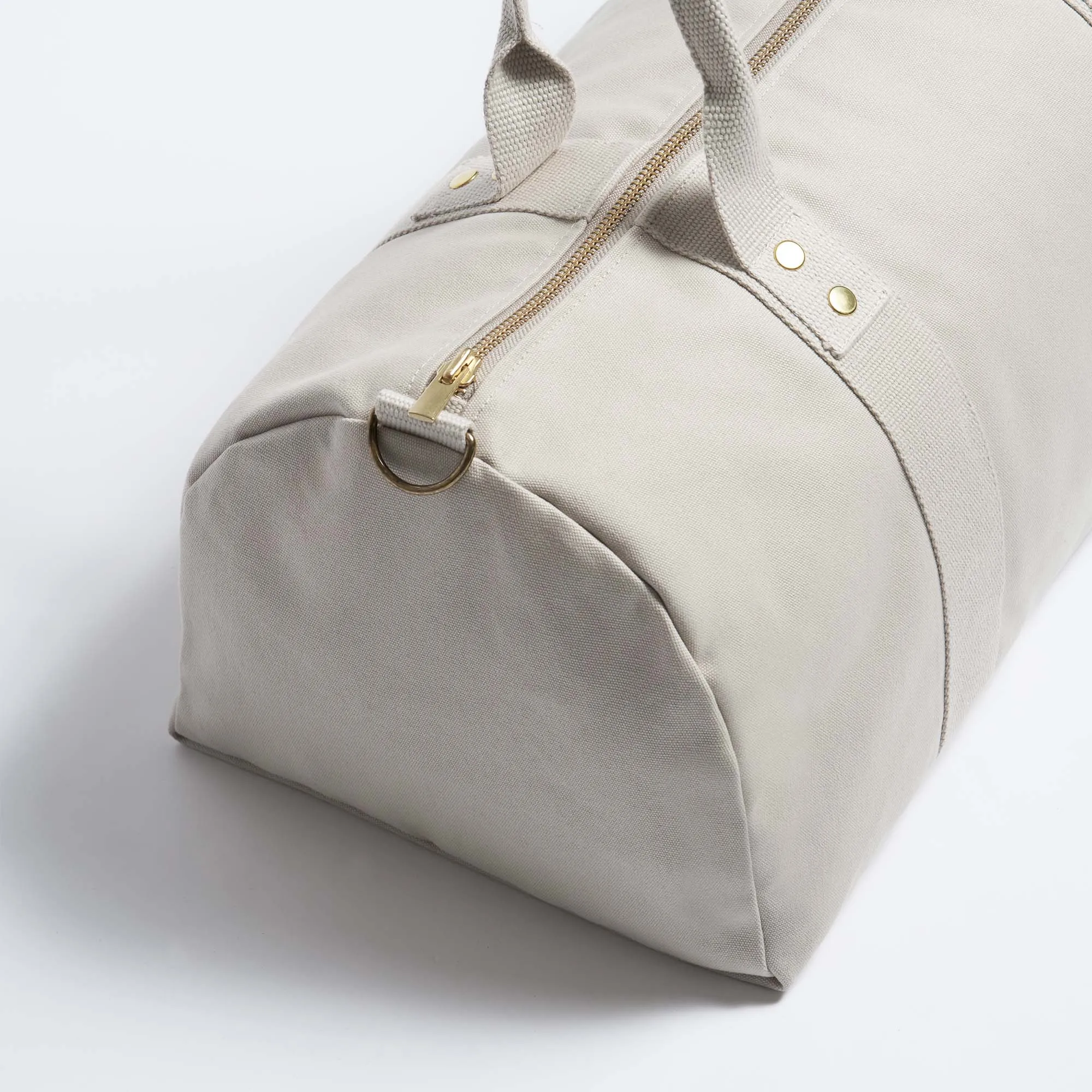 Natural Cotton Canvas Vegan Weekender | Desert Sand