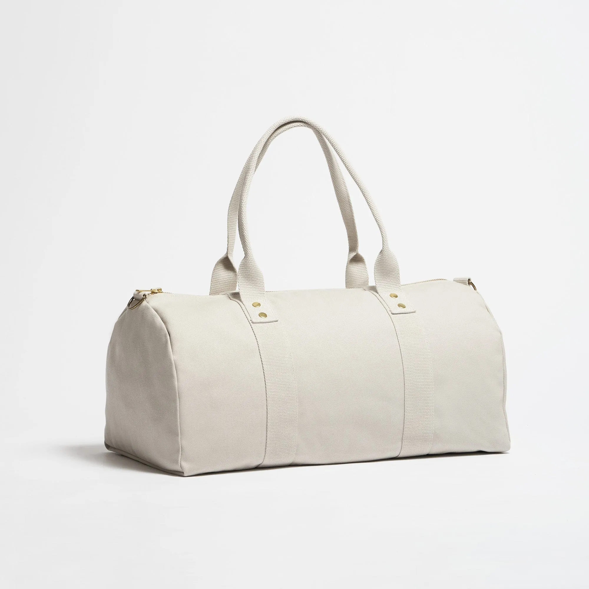 Natural Cotton Canvas Vegan Weekender | Desert Sand