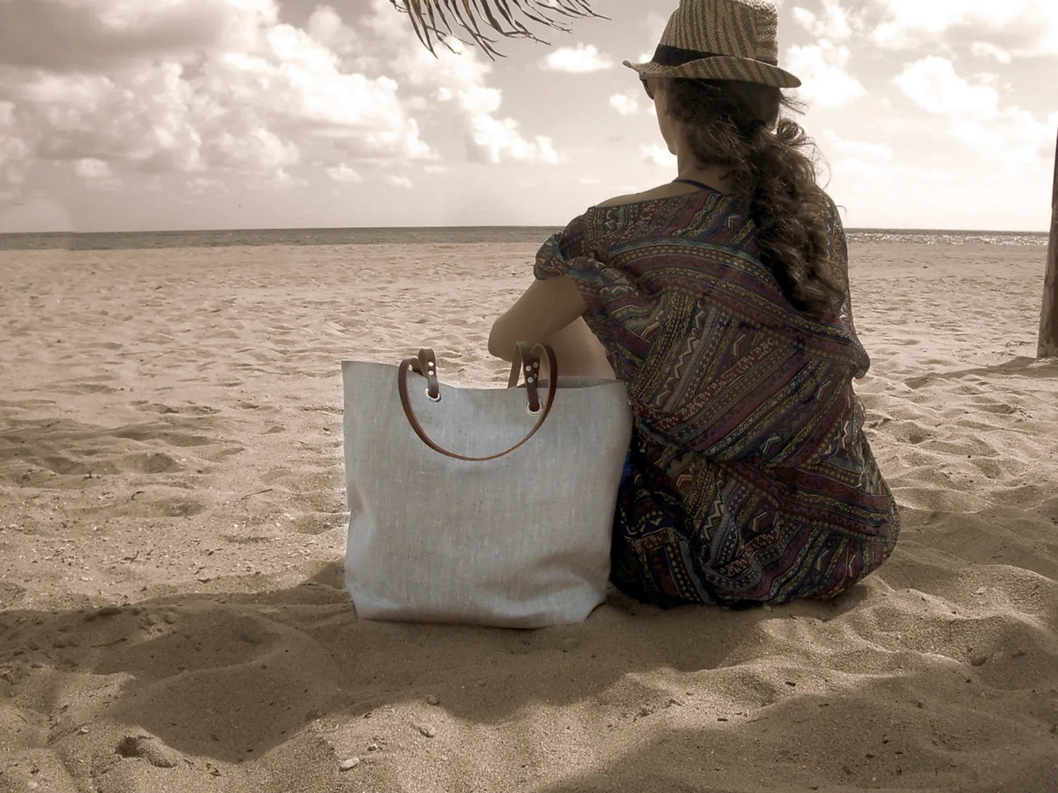 Natural Linen Tote Bag, The Minimalist