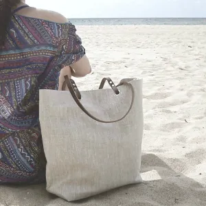 Natural Linen Tote Bag, The Minimalist