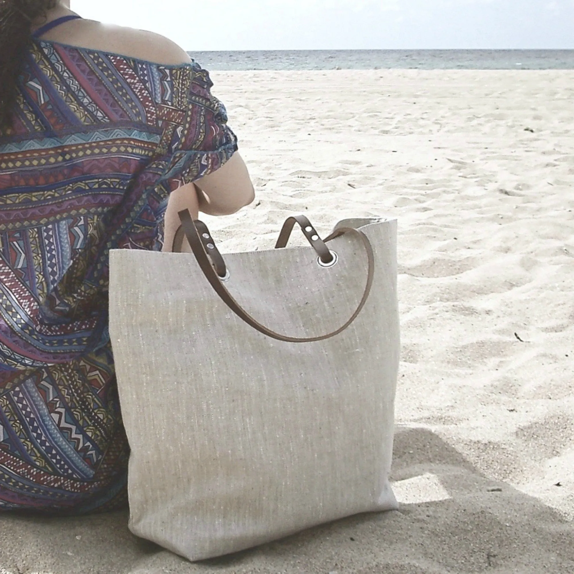Natural Linen Tote Bag, The Minimalist