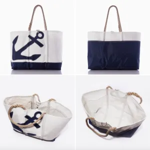 Navy Anchor Ogunquit Beach Tote