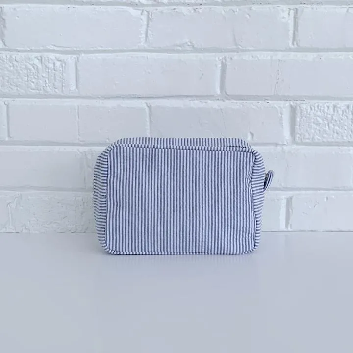 Navy Seersucker Everything Bag