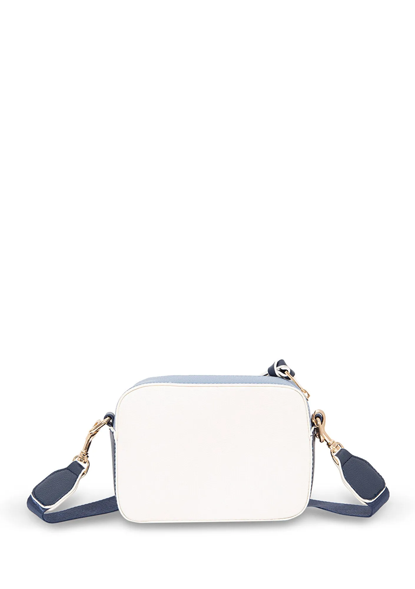Navy Strap Ecru Messenger Bag