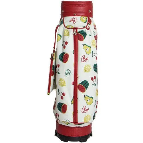 noisy noisy by Mieko Uesako Original Fruit Pattern Caddie Bag White