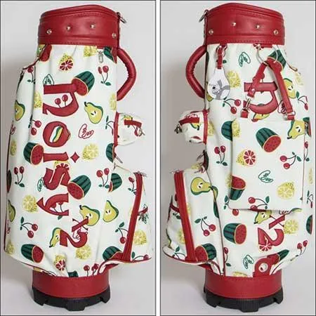 noisy noisy by Mieko Uesako Original Fruit Pattern Caddie Bag White
