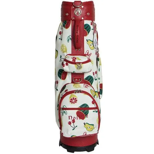 noisy noisy by Mieko Uesako Original Fruit Pattern Caddie Bag White