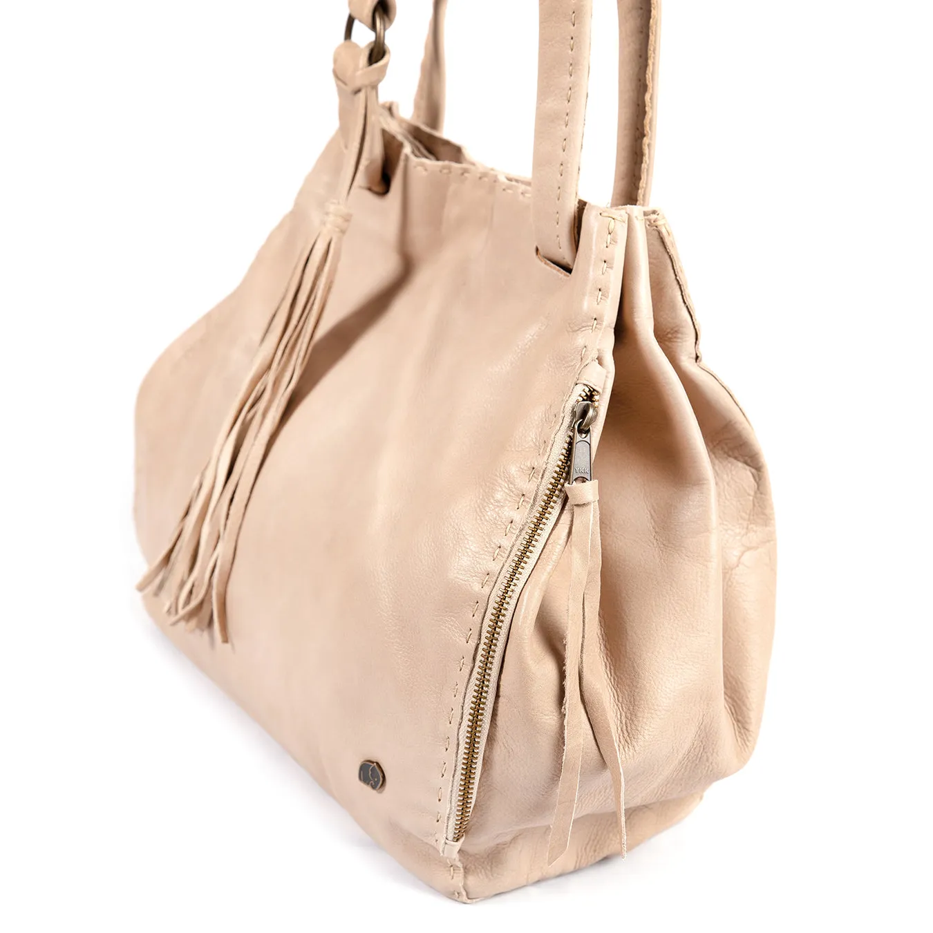 Nomfuso : Ladies Leather Handbag in Gravel Vintage