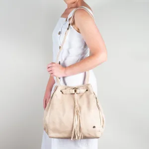 Nomfuso : Ladies Leather Handbag in Gravel Vintage