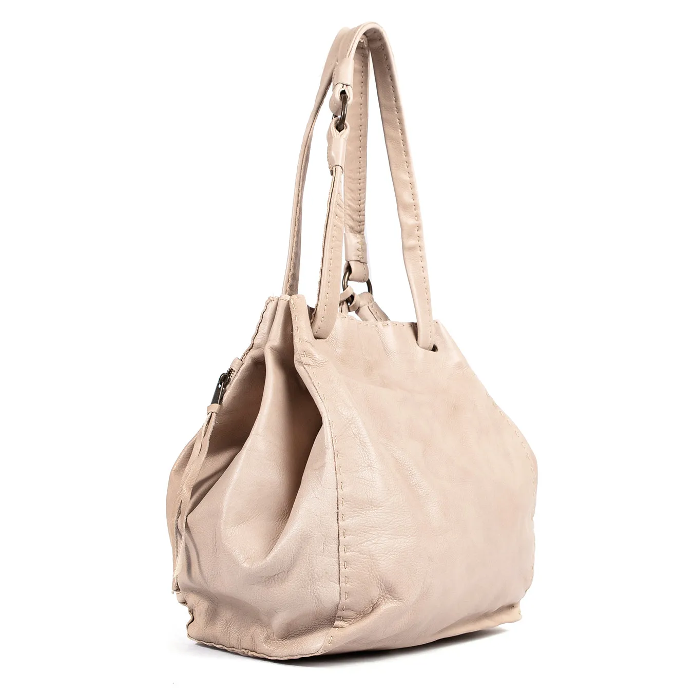 Nomfuso : Ladies Leather Handbag in Gravel Vintage