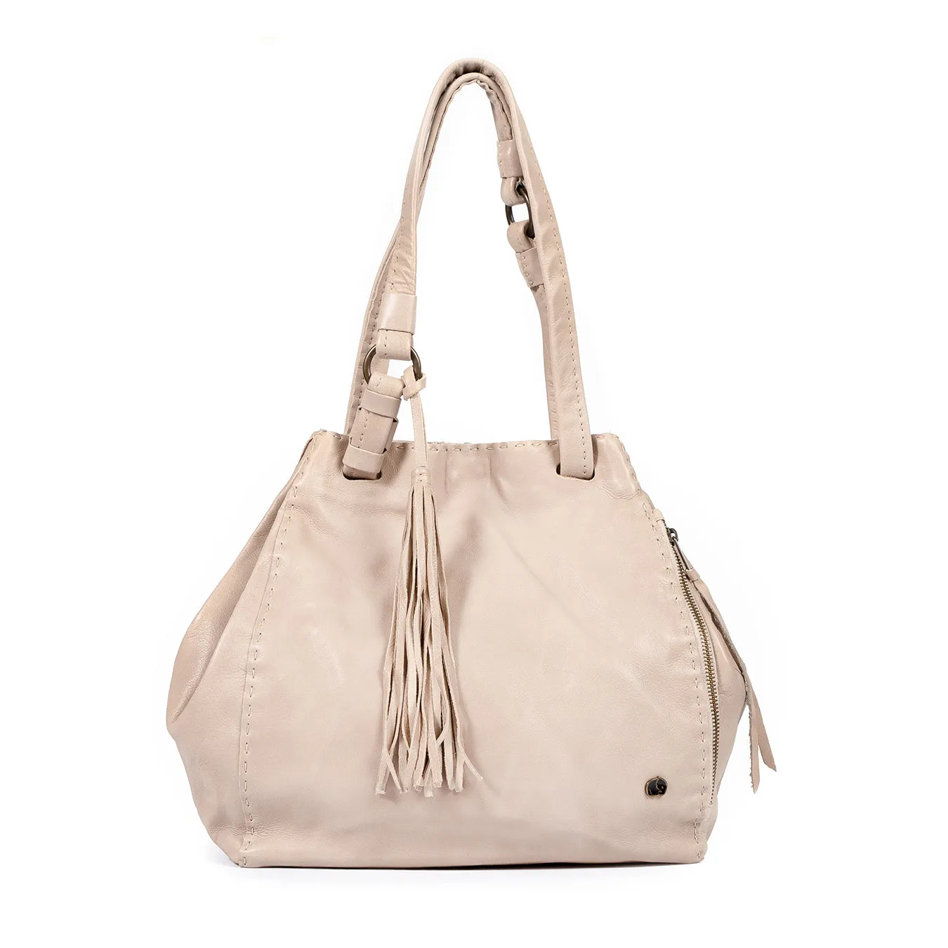 Nomfuso : Ladies Leather Handbag in Gravel Vintage