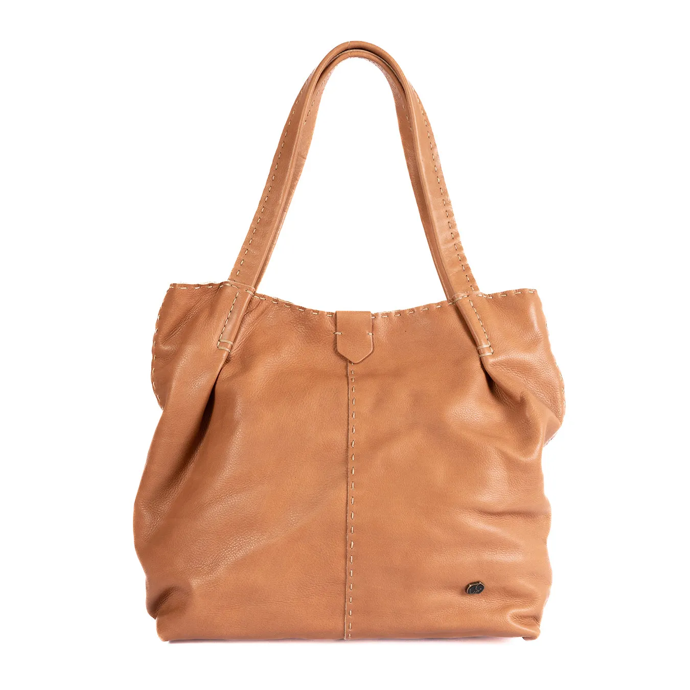 Novuka : Ladies Leather Handbag in Tan Vintage