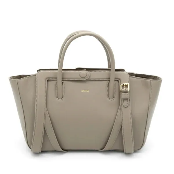 Number 5 leather taupe handbag