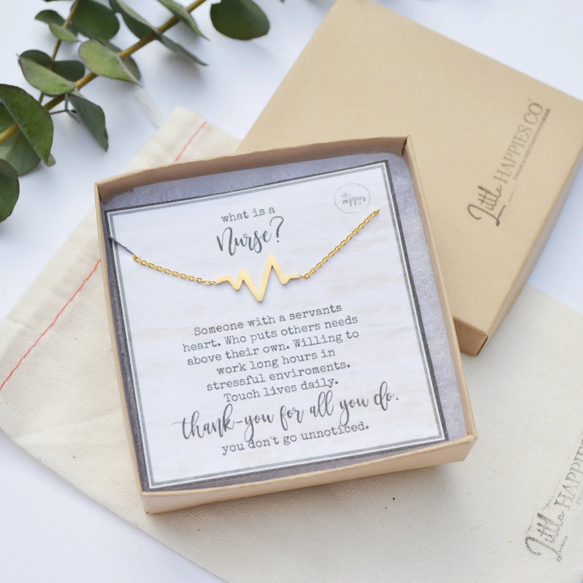 Nurse Appreciation Gift, Nurse Necklace, Heartbeat Necklace, Nurse Thank You Gift, Gift for Nurse, Nurse Jewelry, Nurse Gift, Thank You Gift