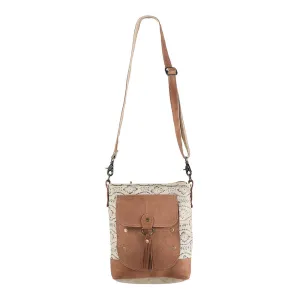 OHLAY MESSENGER Upcycled Canvas  Genuine Leather women bag western handbag purse