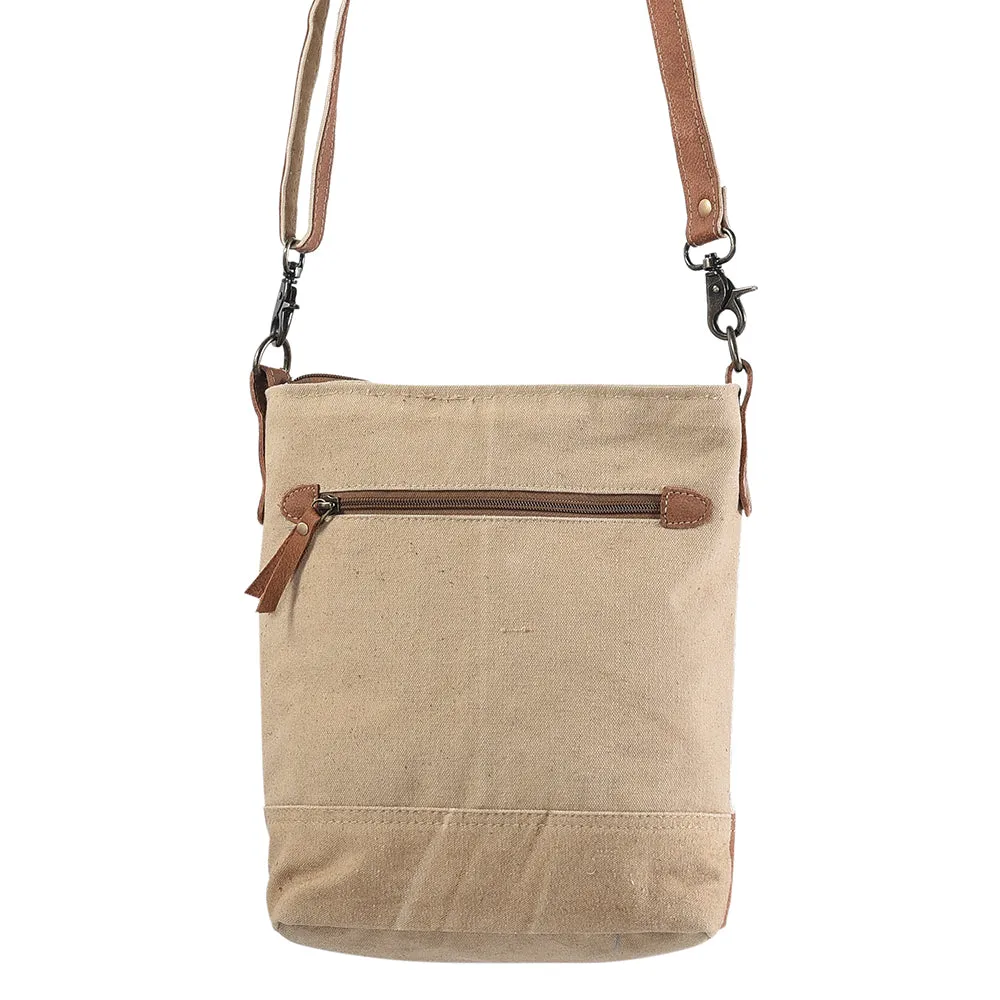 OHLAY MESSENGER Upcycled Canvas  Genuine Leather women bag western handbag purse