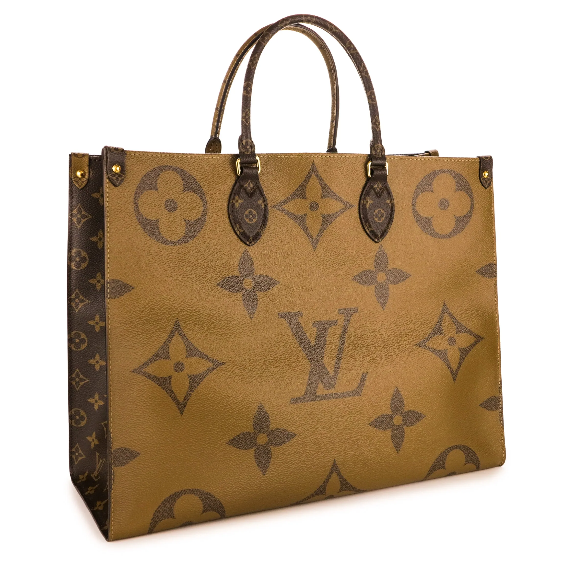Onthego GM Tote Bag in Giant Reverse Monogram