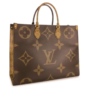 Onthego GM Tote Bag in Giant Reverse Monogram