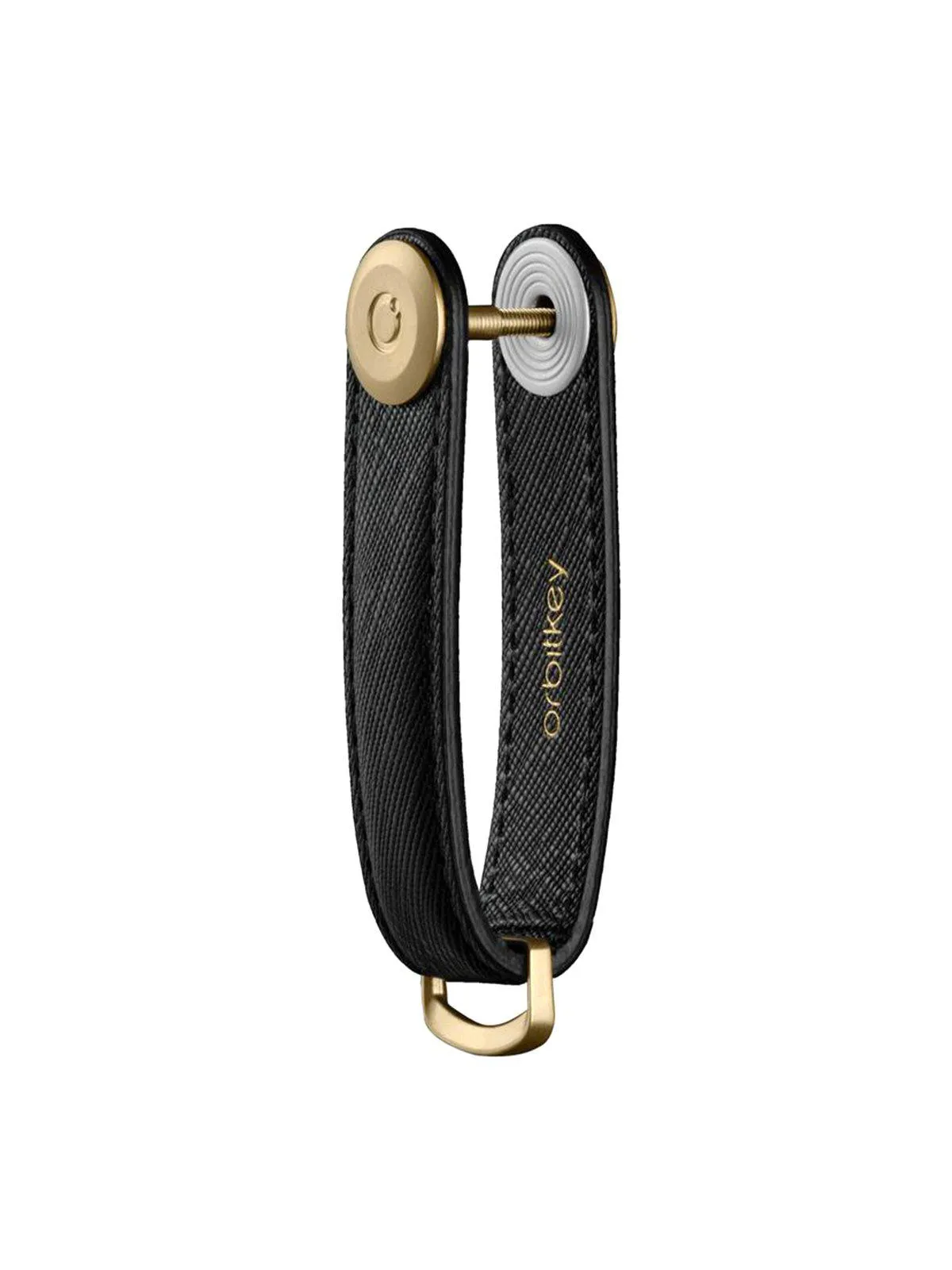 Orbitkey Saffiano Leather Key Organiser Liquorice Black