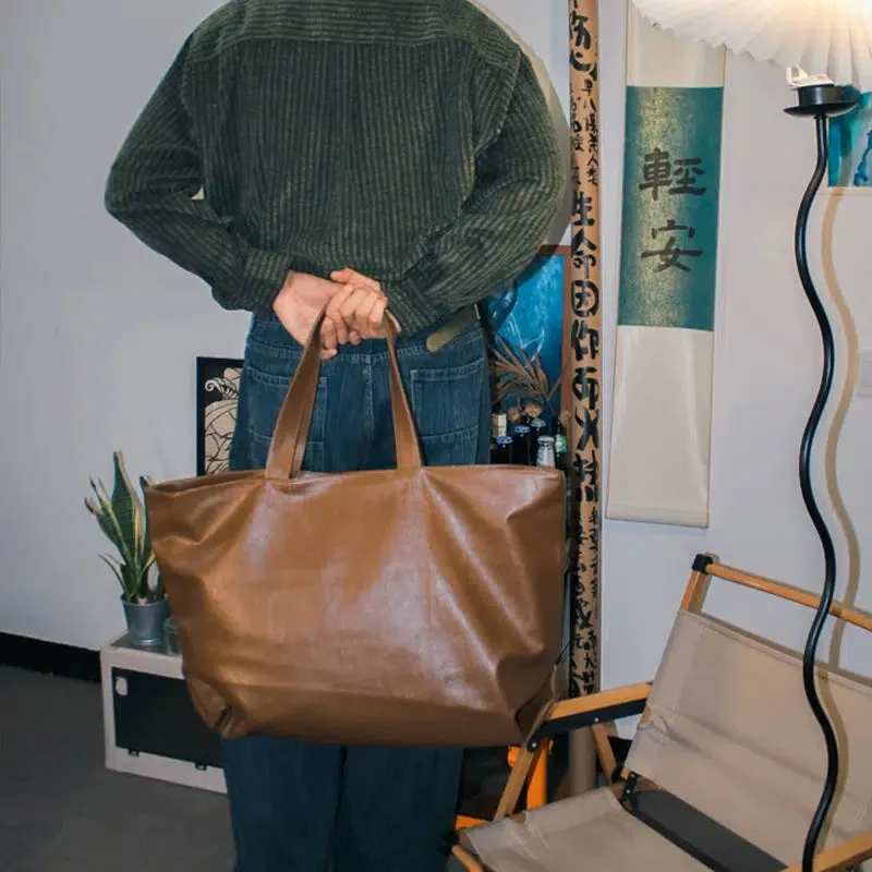 Oversized Leather Tote Bag