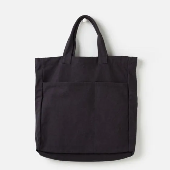 OVERSIZED TOTE BAG - BLUE BLACK