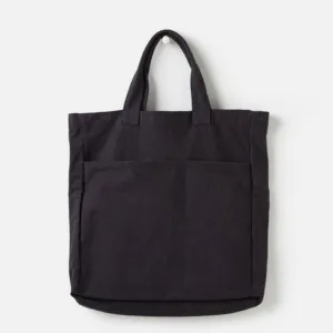 OVERSIZED TOTE BAG - BLUE BLACK