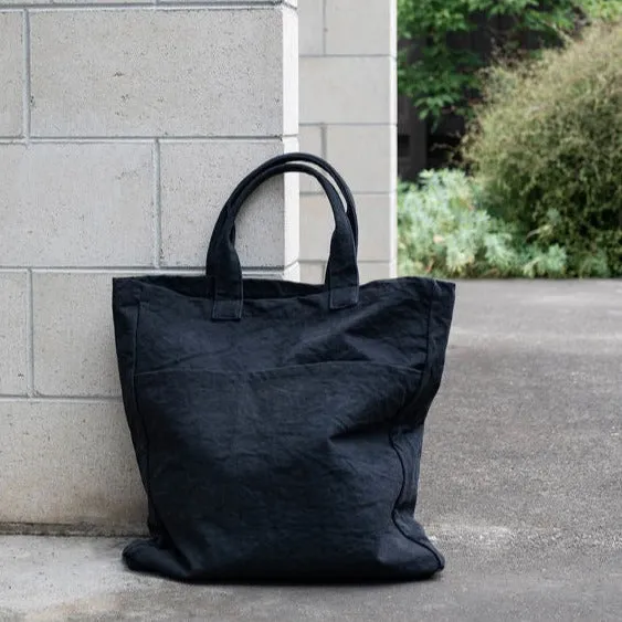 OVERSIZED TOTE BAG - BLUE BLACK