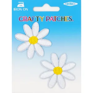 PATCH LARGE WHITE DAISY 2 PC