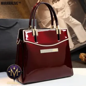 Patent Leather Women's Fashion Portable Leather Shoulder Messenger Bag