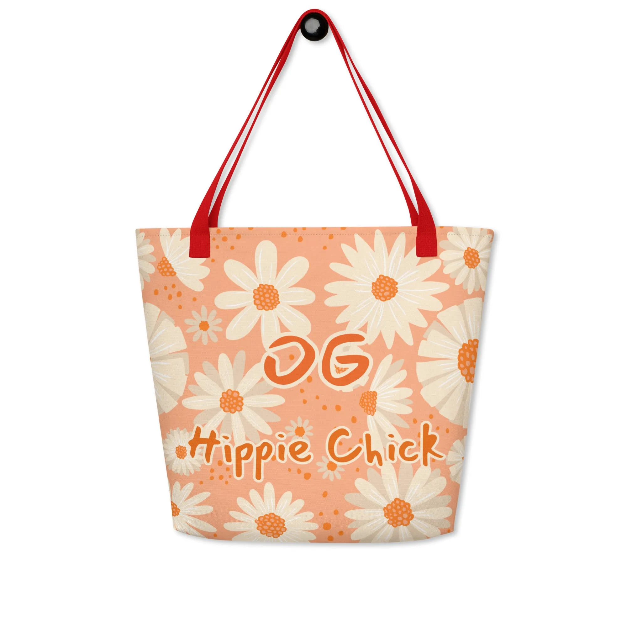 Peach Daisies Tote Bag