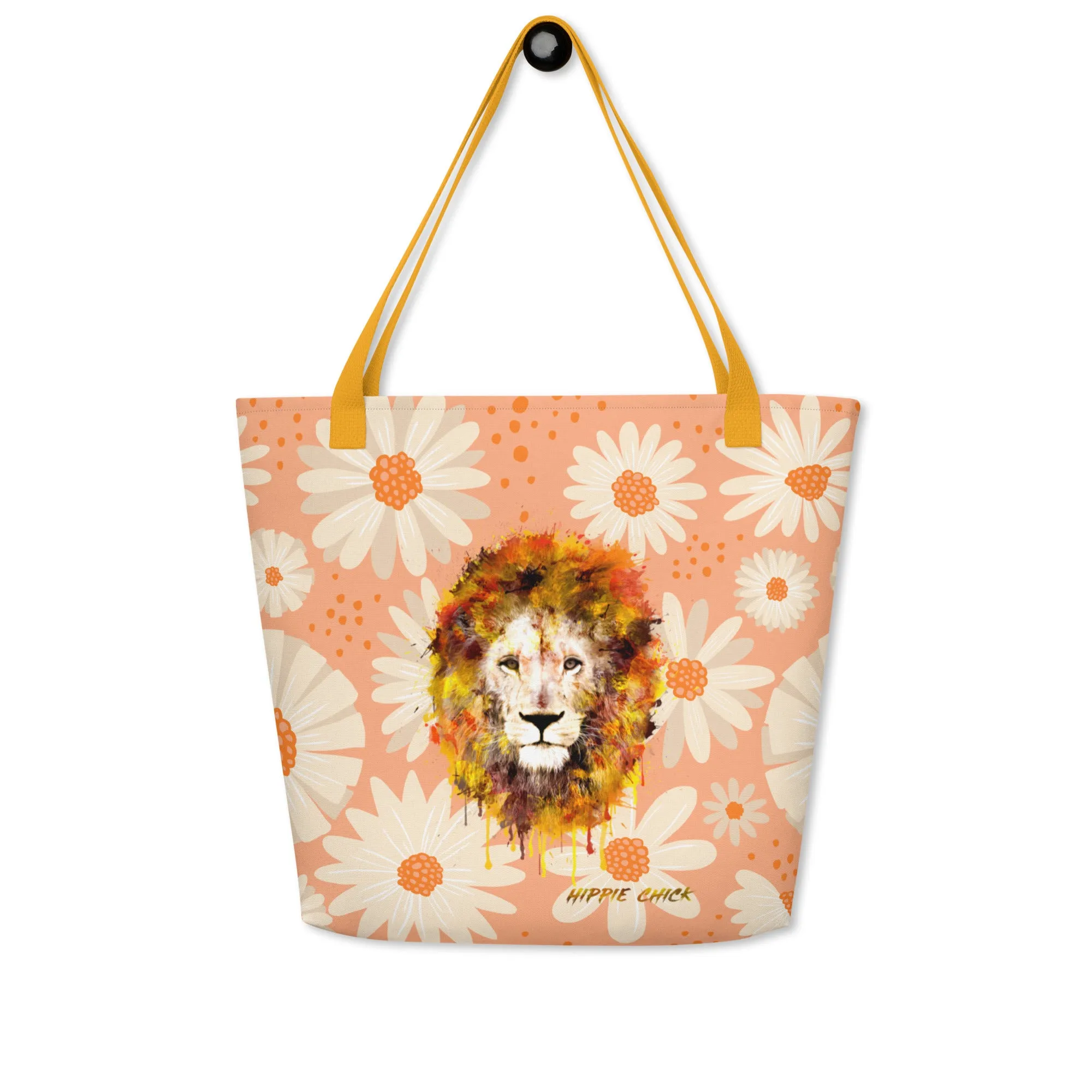 Peach Daisies Tote Bag