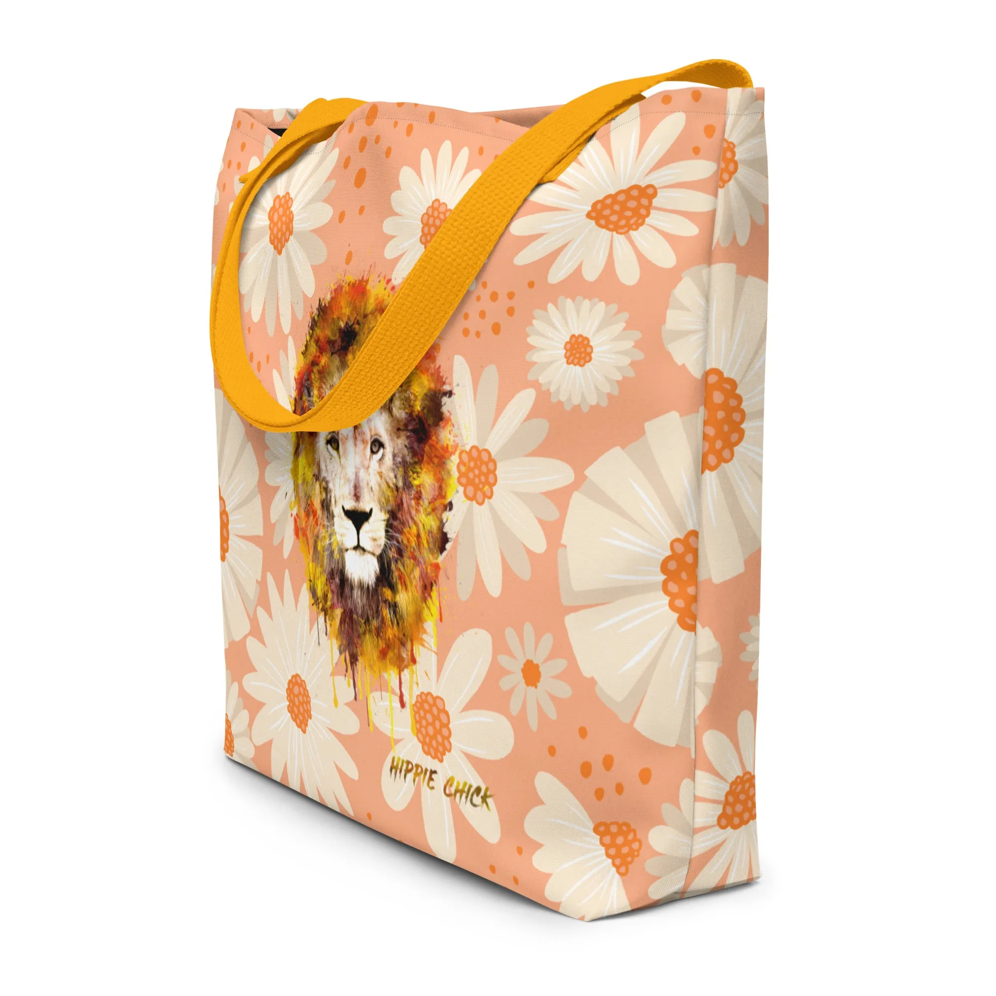 Peach Daisies Tote Bag