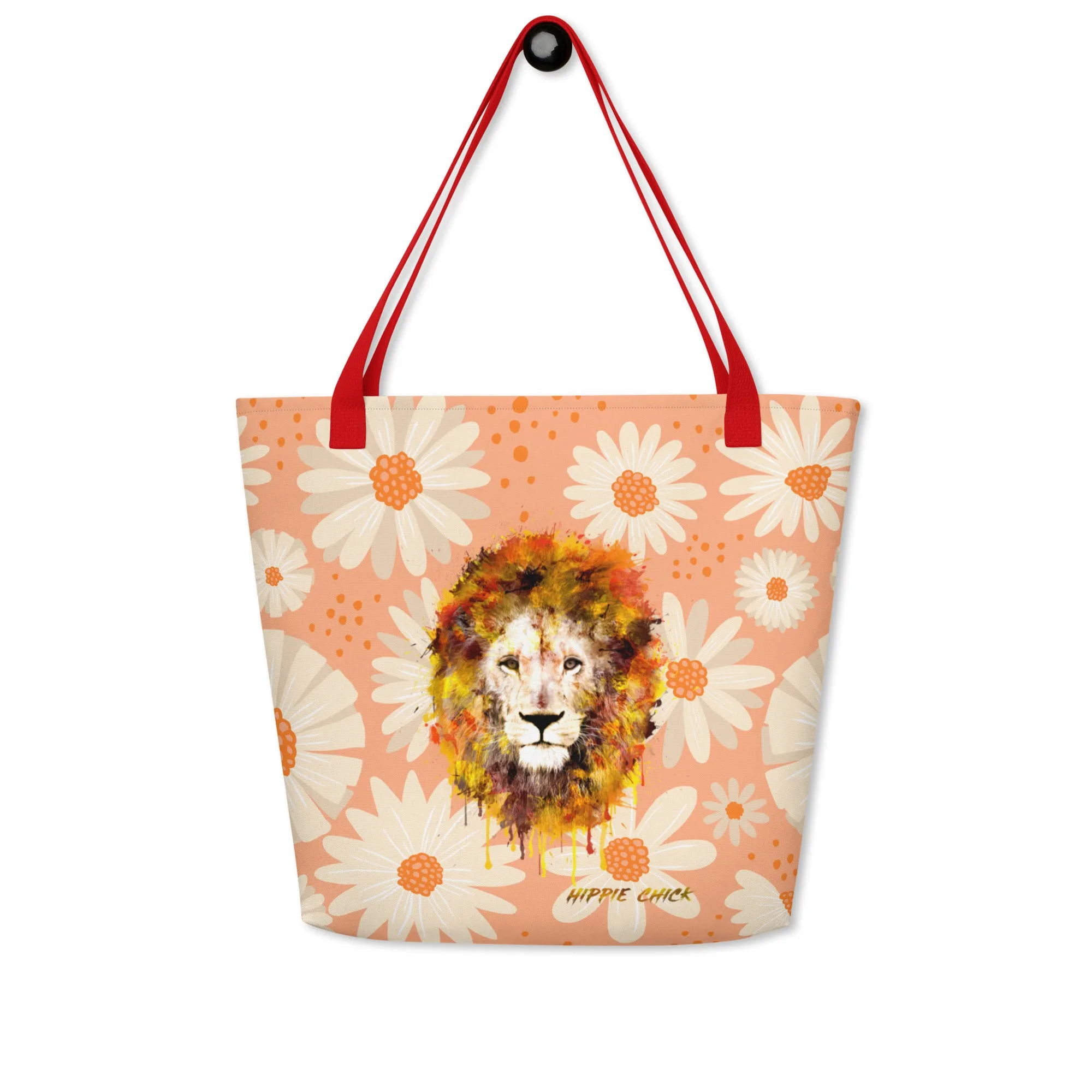 Peach Daisies Tote Bag