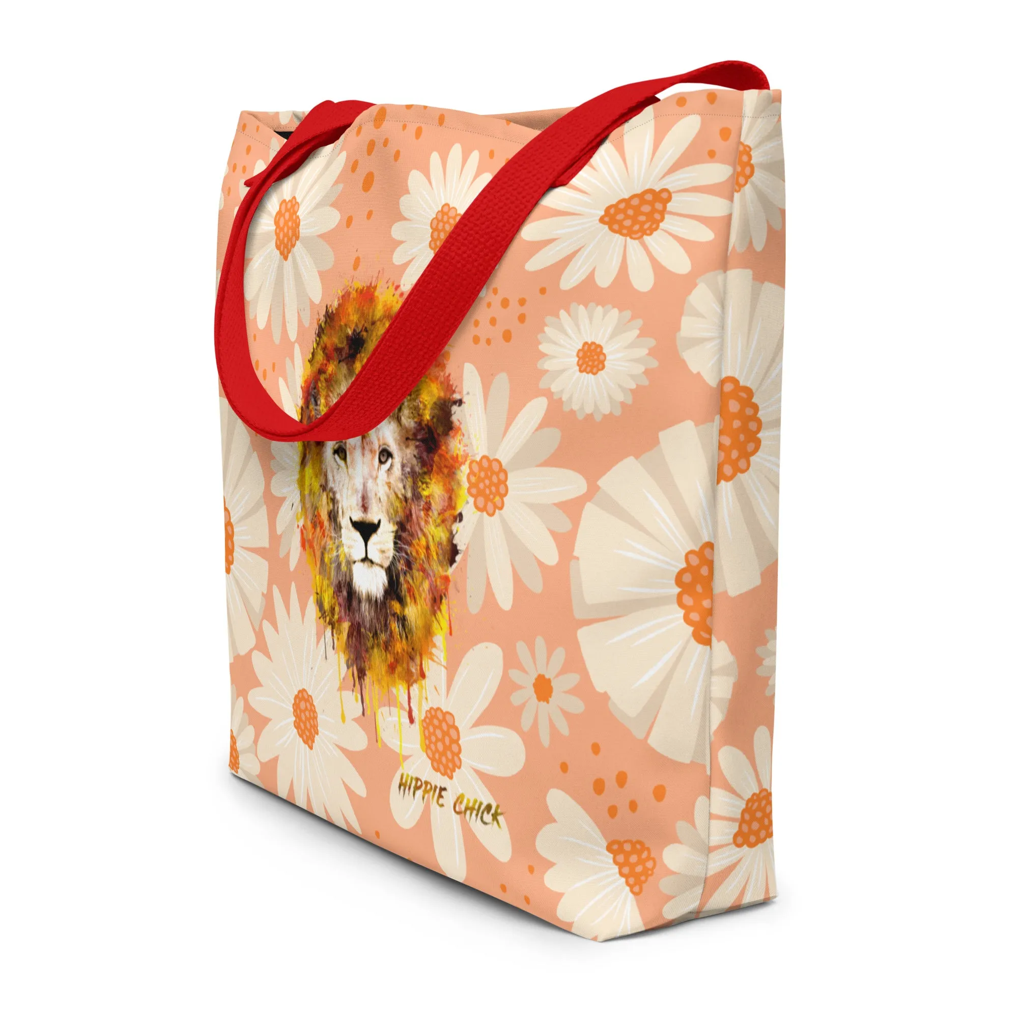 Peach Daisies Tote Bag