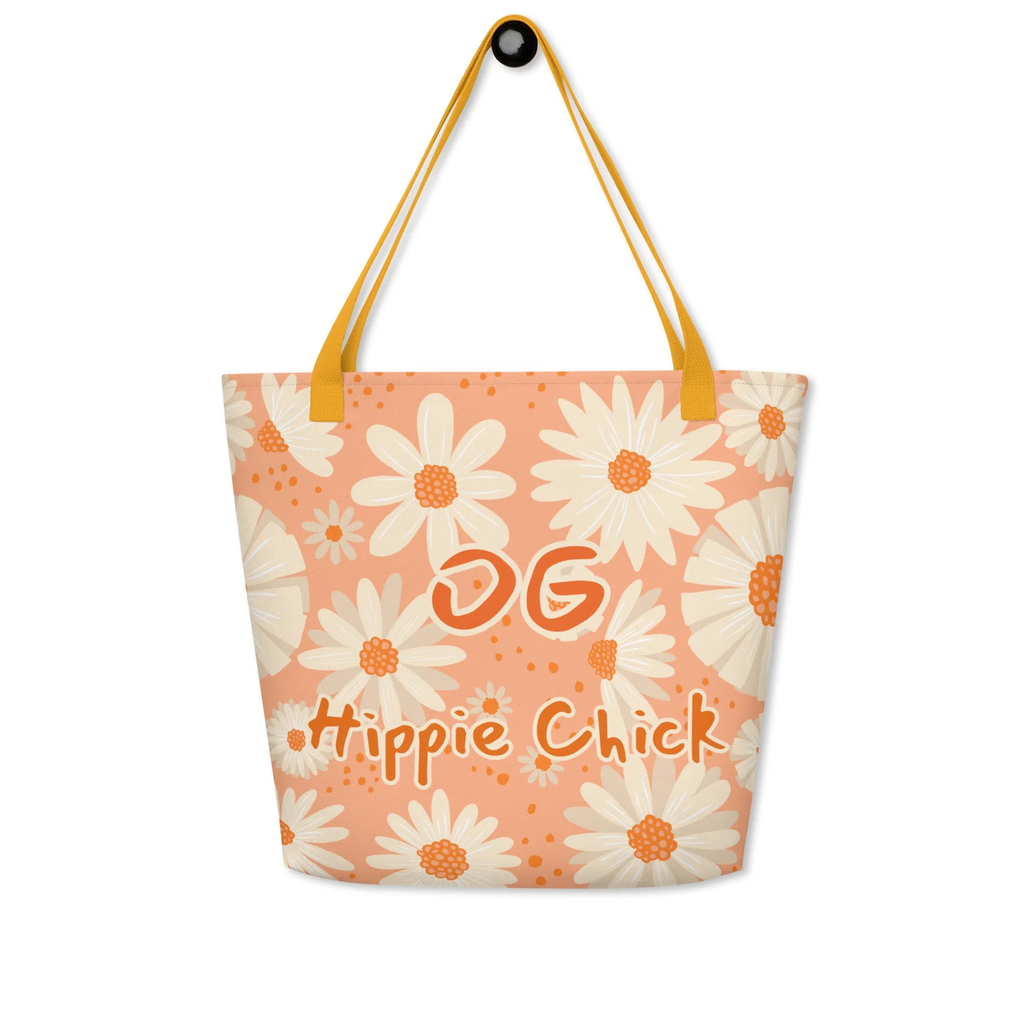 Peach Daisies Tote Bag
