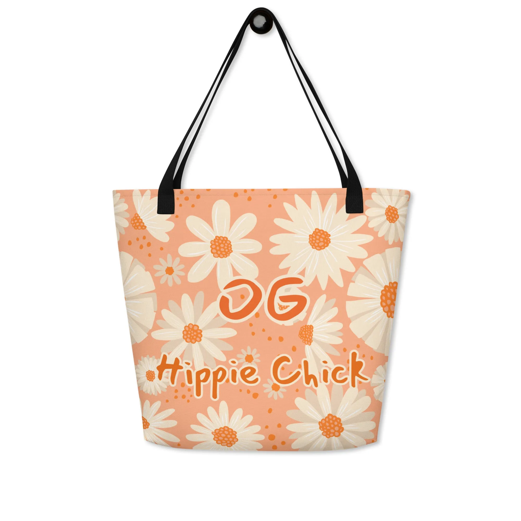 Peach Daisies Tote Bag