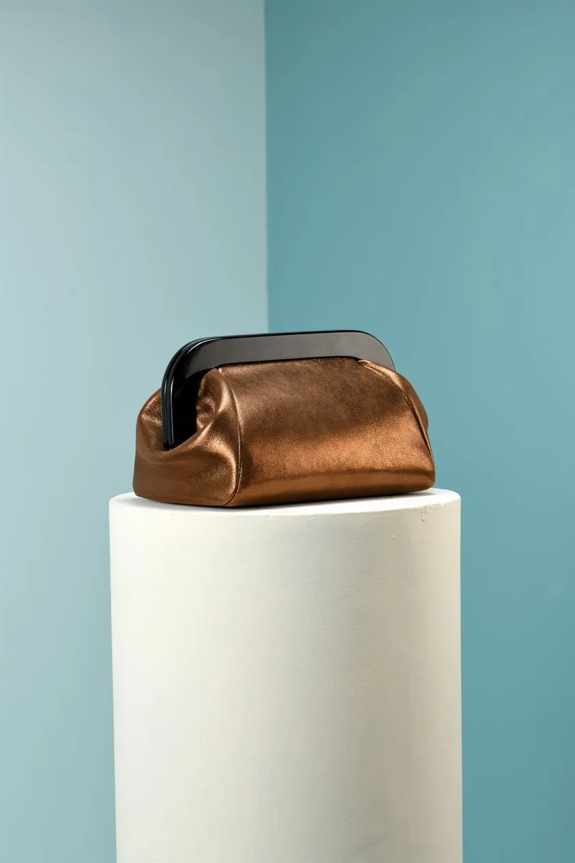 Perona   I  Ailie I Women-Leather Bags& Accessories -Evening Clutch-Pwb-Fv21-612-Golden   AS7807