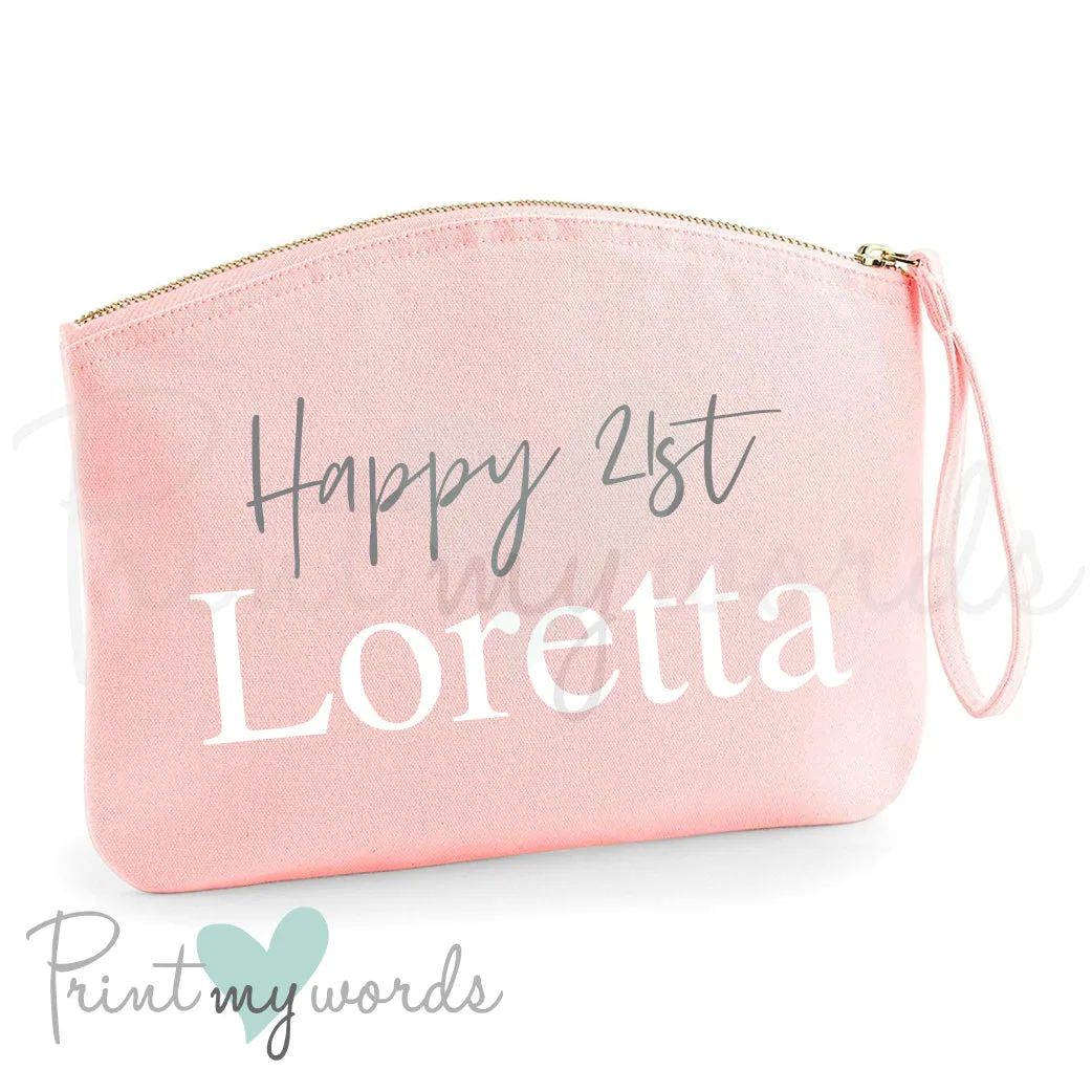 Personalised Happy Birthday Make Up Bag