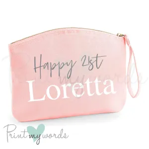 Personalised Happy Birthday Make Up Bag