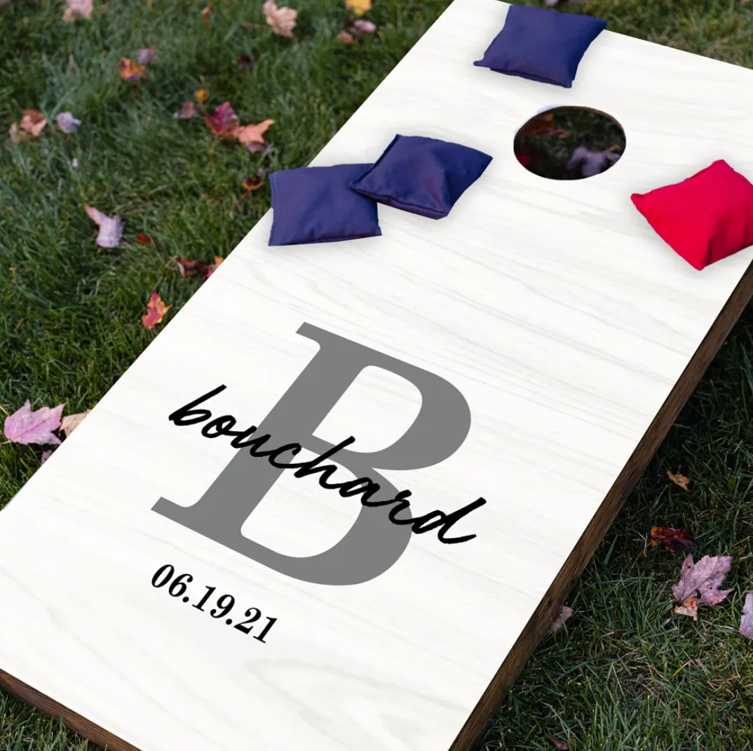 Personalized Monogram Cornhole Game Set