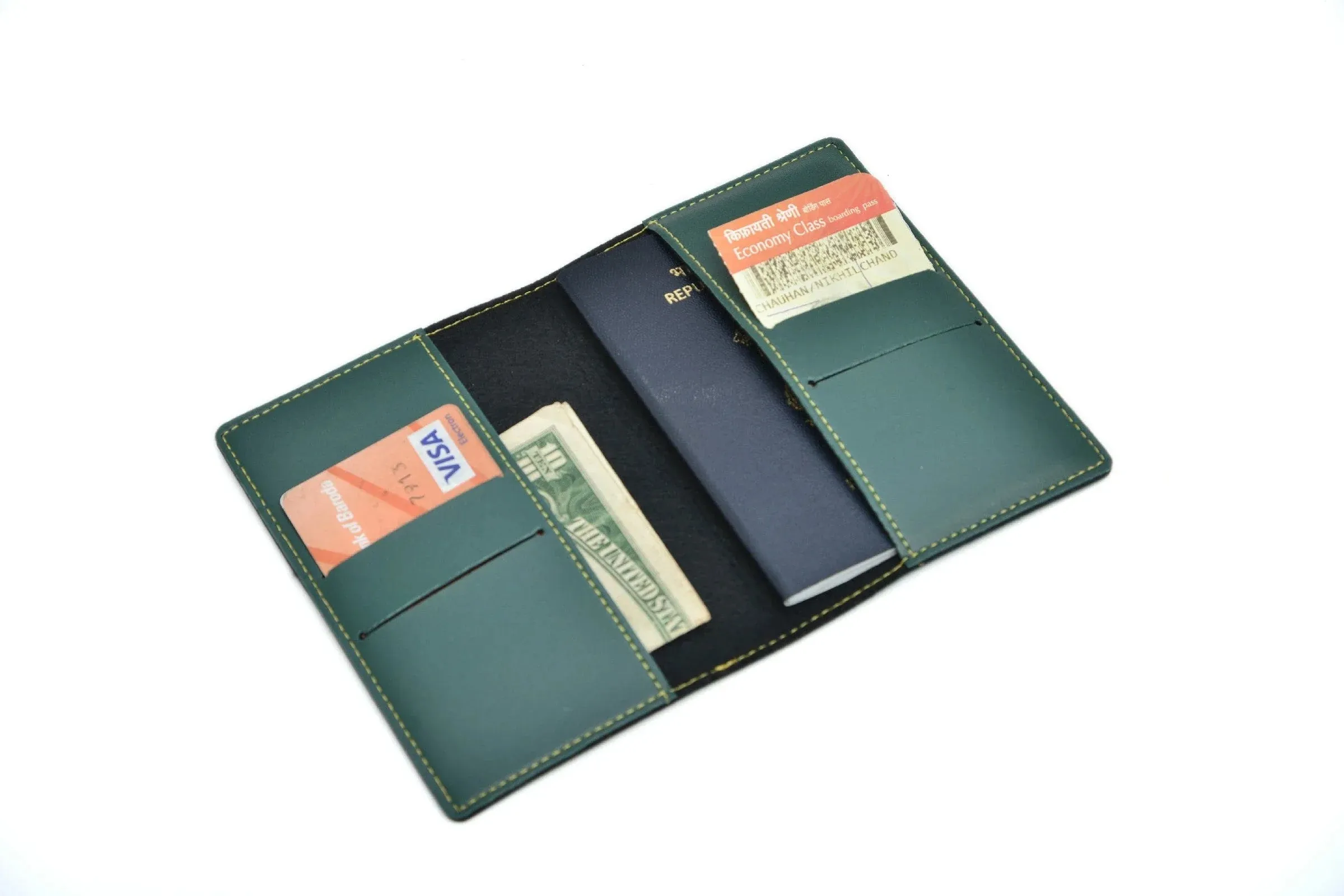 Personalized Passport Cover - Olive Green