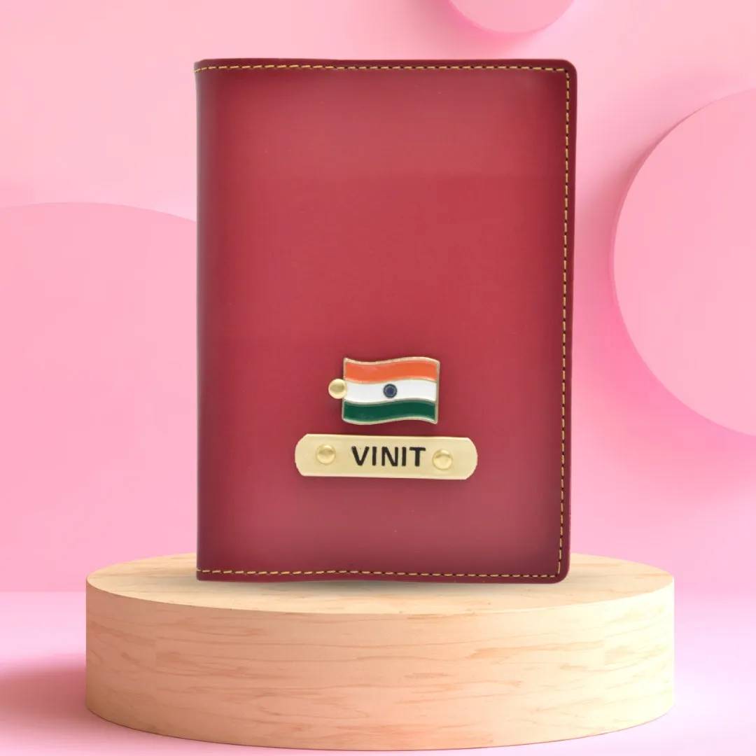 Personalized Passport Cover - Wine