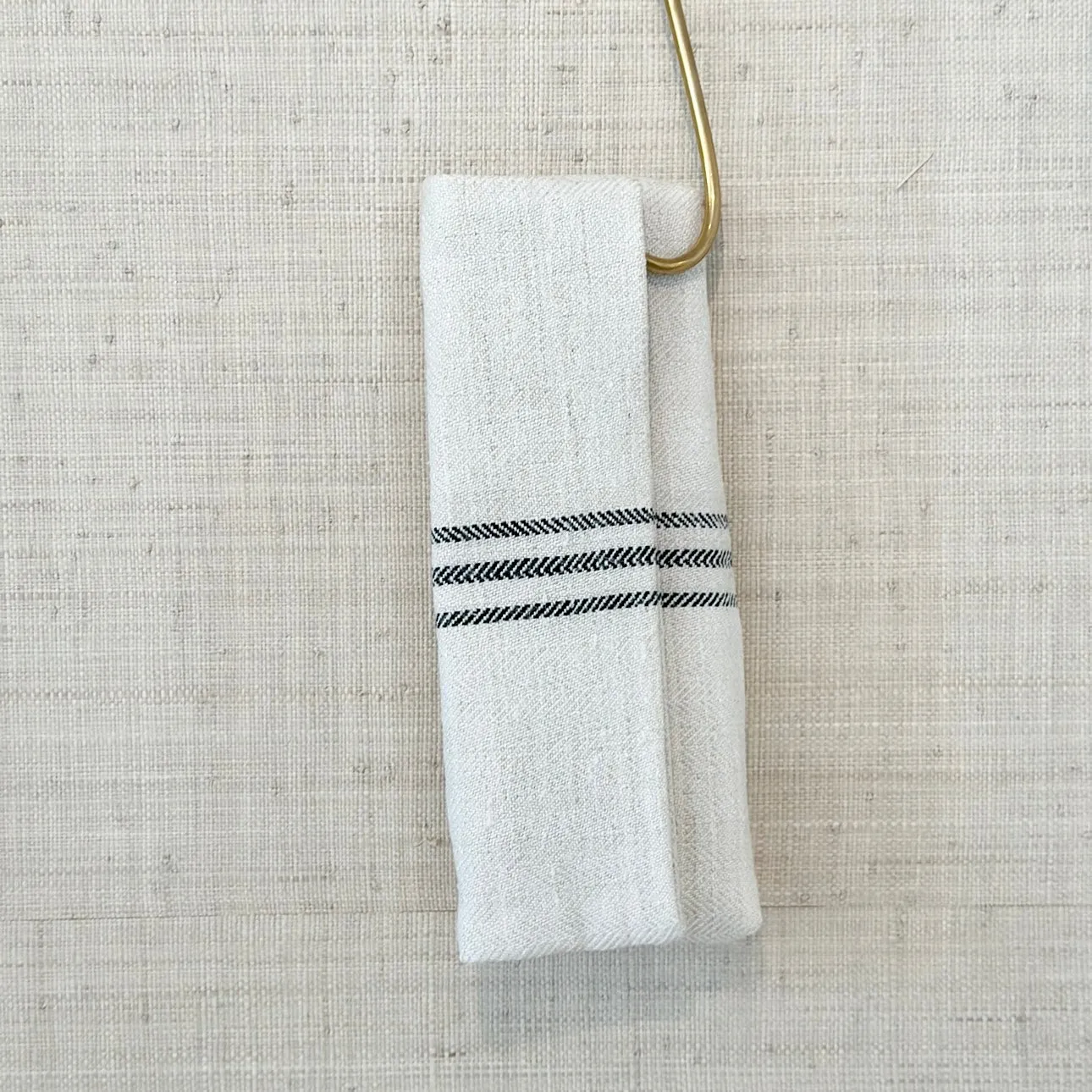 Petrichor Fold Over Clutch Charcoal Stripe