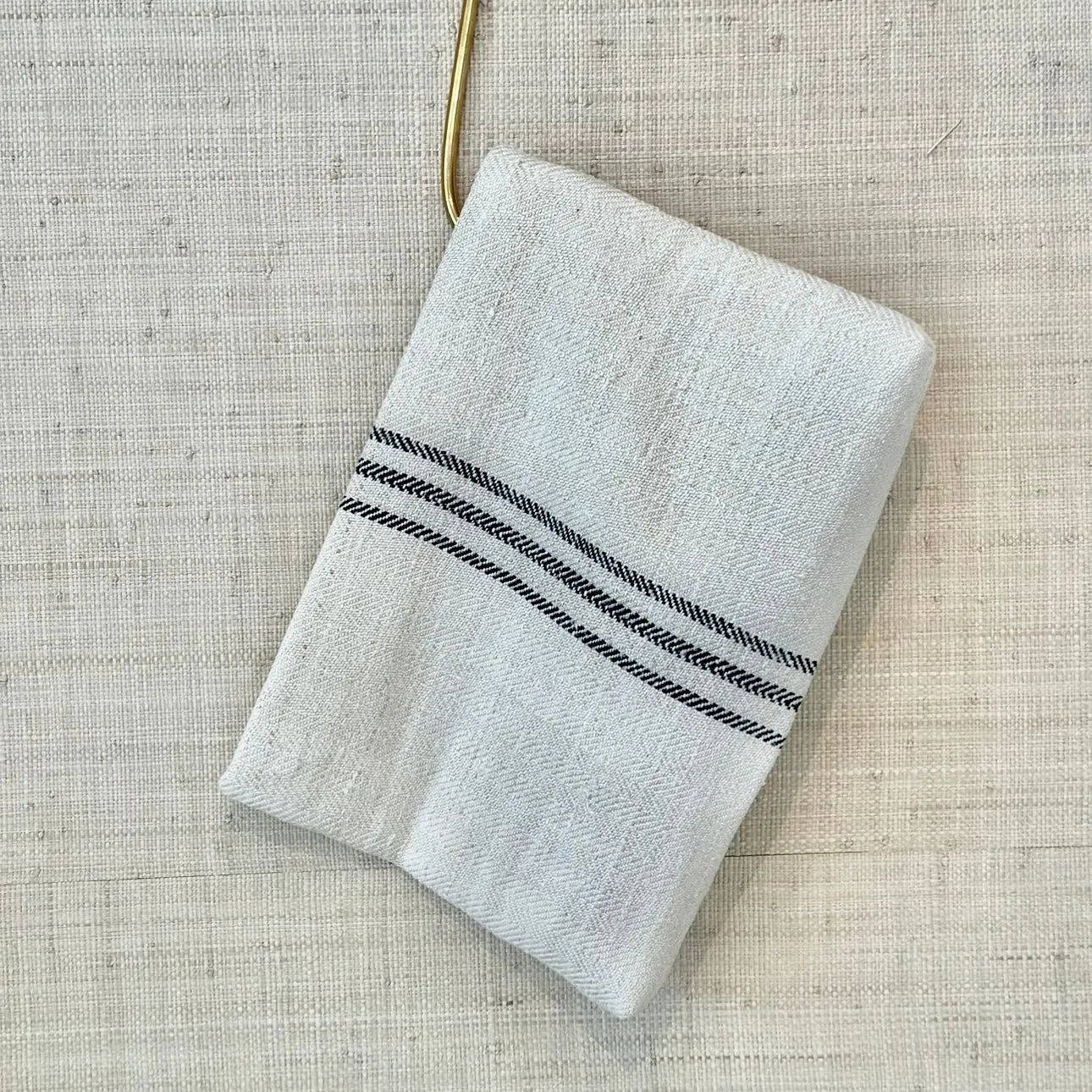 Petrichor Fold Over Clutch Charcoal Stripe