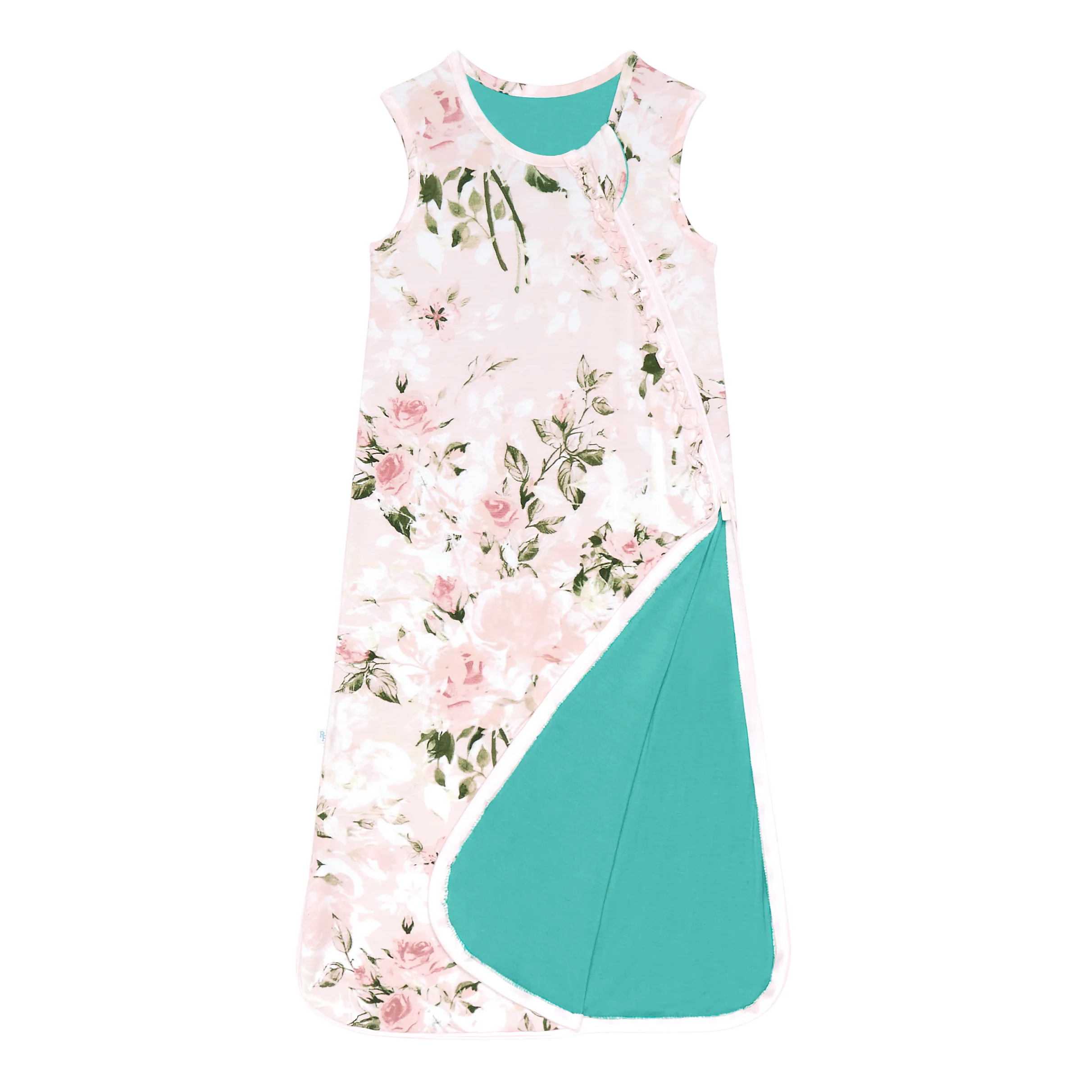 Posh Peanut 2.5 Tog Sleeveless Ruffled Sleep Bag - Vintage Pink Rose