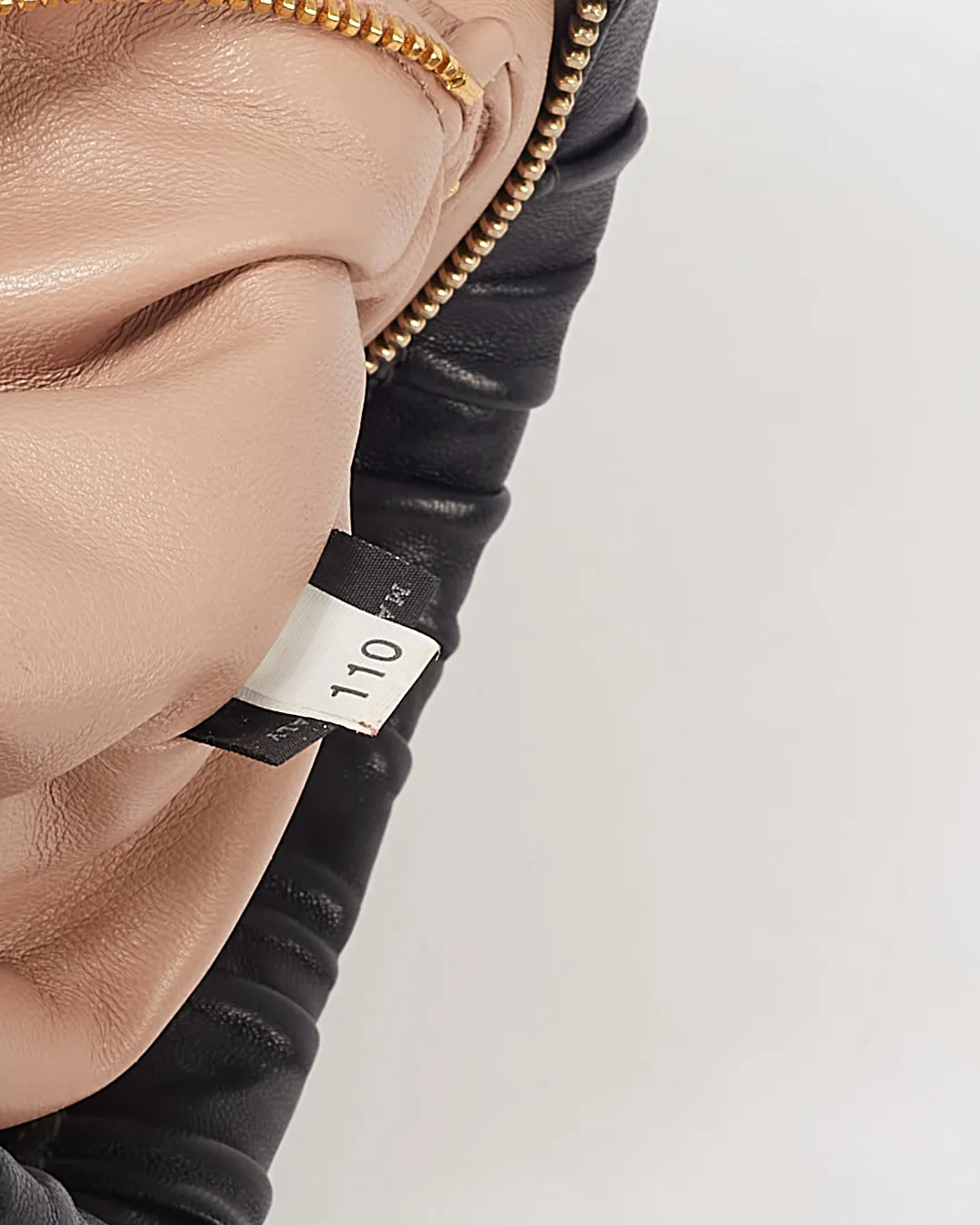 Prada Black Gaufre Leather Large Zip Clutch