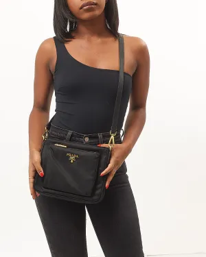 Prada Black Nylon Tessuto Crossbody Messenger Bag