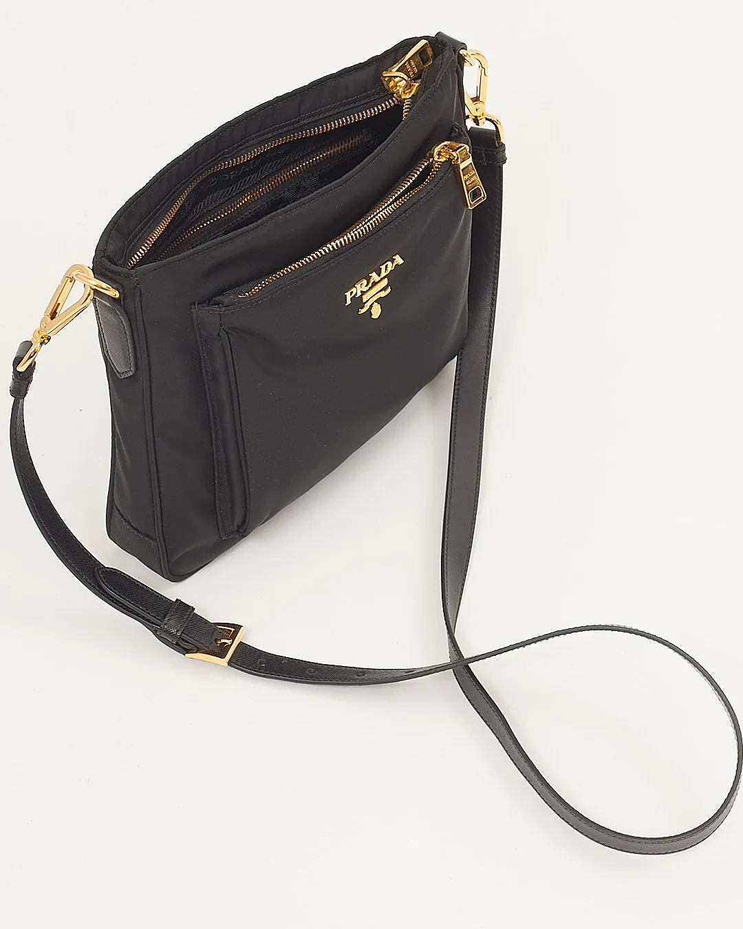 Prada Black Nylon Tessuto Crossbody Messenger Bag